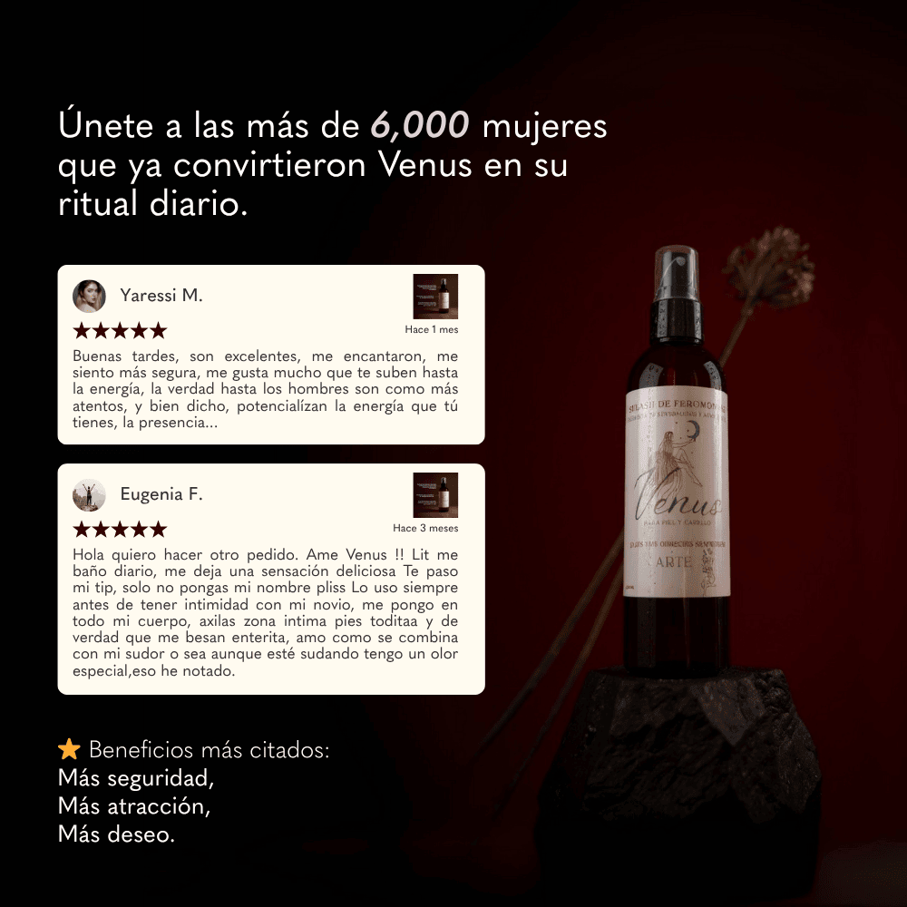 VENUS | Splash de Feromonas para Energía Femenina